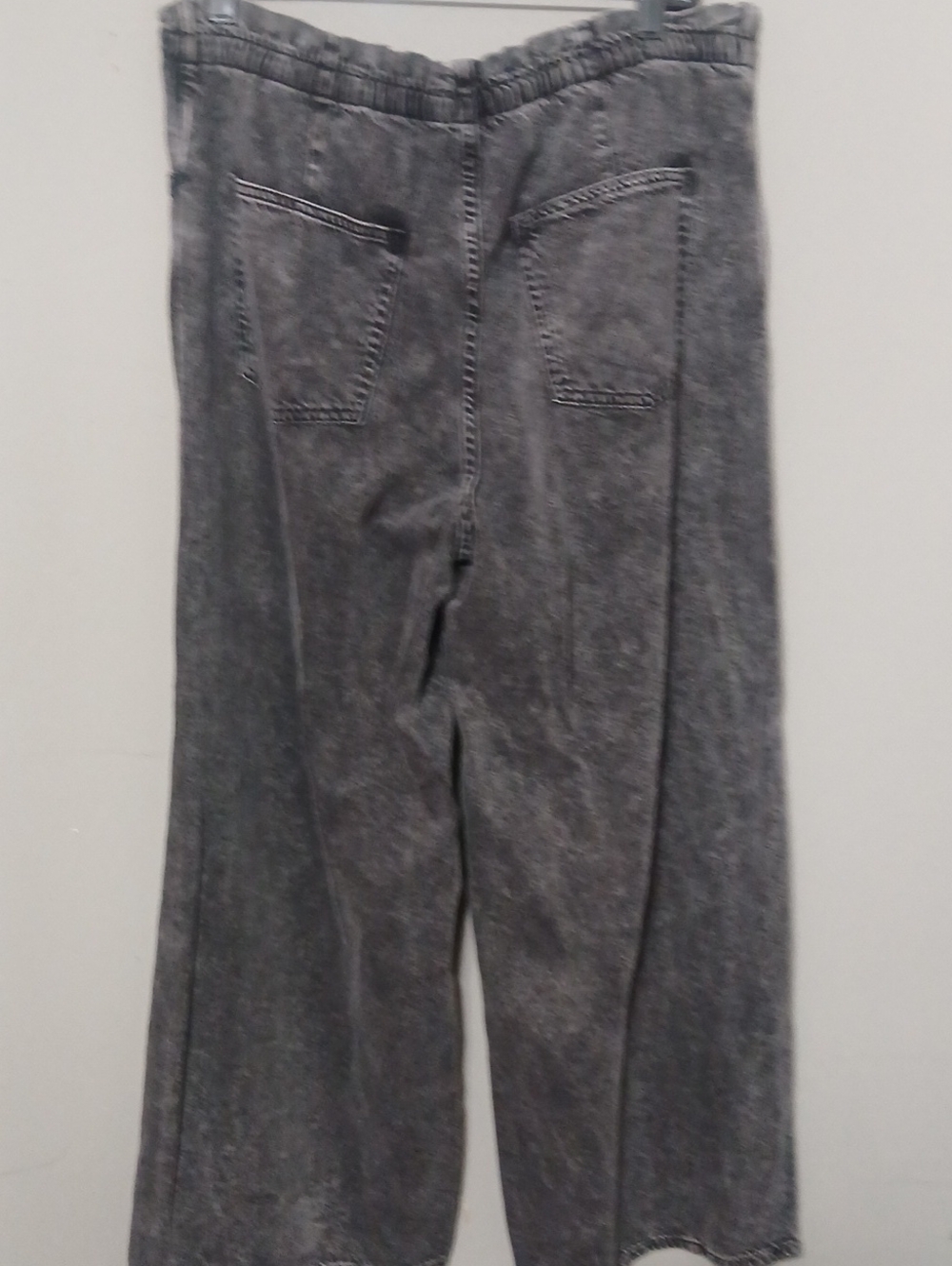 GAP Washed Black Baggy Wide Leg Drawstring Jeans - Picture 5 of 6